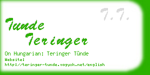 tunde teringer business card